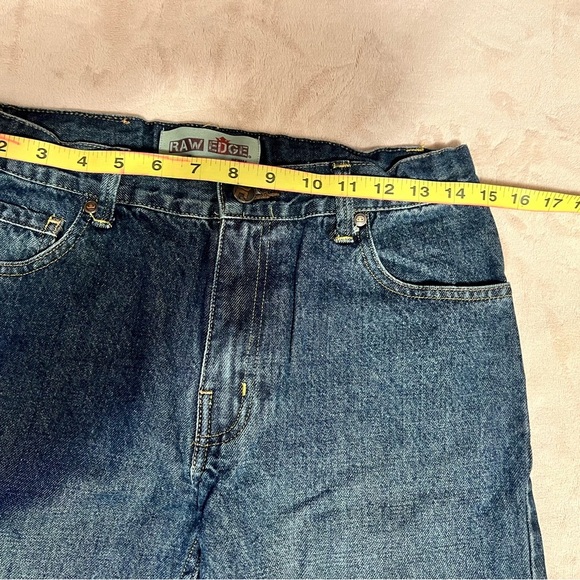 Raw edge denim blue Jeans size 16 for boys - Picture 6 of 7